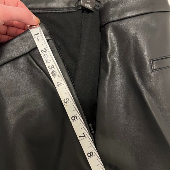 Like New Halogen Faux Leather High Waist Pants Sz 14 - Picture 4 of 5